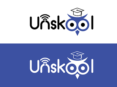 Unskool logo branding design flat icon illustration logo minimal vector