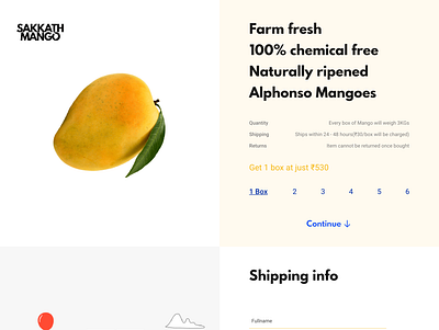 Sakkath mango new design exploration mango modern design pdp product display product page sakkath sakkathmango user experience website design