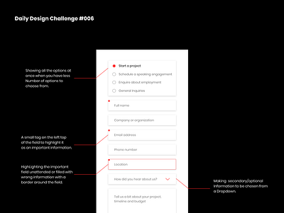 Daily Challenge #006 FormDesign dailyui dailyuichallenge designui form design ui