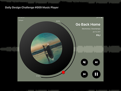 Daily Challenge #009 Music Player dailyui dailyuichallenge design designui music music app music art music player musician