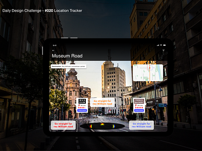 Daily Design Challenge - #020 Location Tracker customer experience dailyui dailyuichallenge design designui ipad landscape location location app location pin location tracker minimalistic realtime street streetview tablets trending design trending ui ui user experience