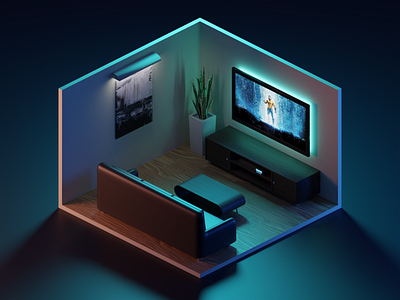 3D Design Living Room 3d 3d art 3d artist 3d design 3d designer 3d modeling blender blender 3d design isometric isometric design