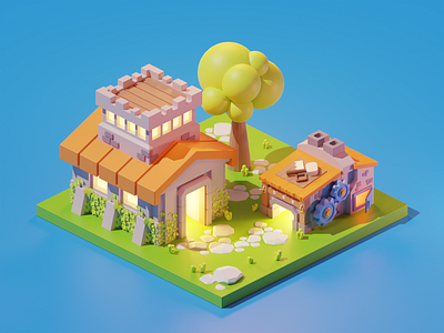 Clash of Clan 3d 3d art 3d modeling blender isometric isometric art isometric design isometric illustration lowpoly lowpoly art