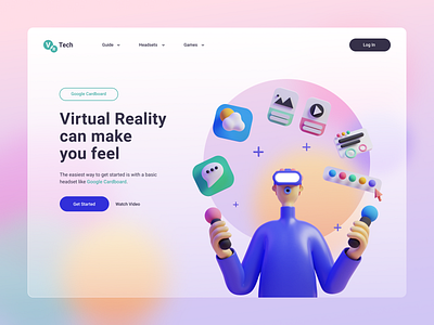 3D Banner 3d banner creative design design illustration ui uidesign virtualreality vr webdesign