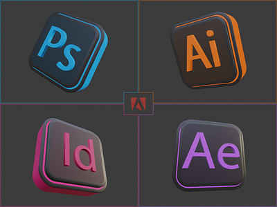 Adobe 3D Icons 3d graphic design icon design