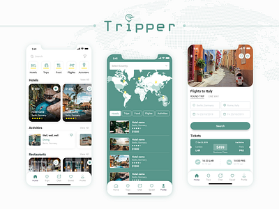 Trip App app mobile travel trip ui uiux uxresearch