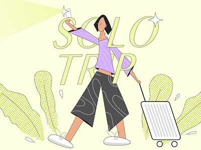 SOLO TRIP design graphic design illustration vector