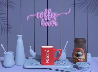 coffee booth 3d animation branding design graphic design illustration motion graphics