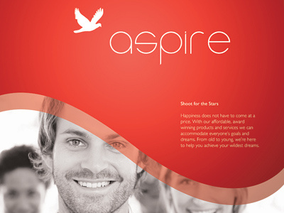 Aspire & Dream aspire believe clean contemporary design dream orange print red scott wills scottwills typography