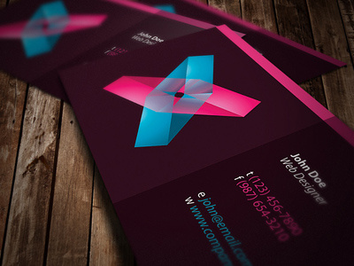 Prism blue bright business business card card clean color colorful contemporary cyan magenta pink print prism professional scott wills scottwills