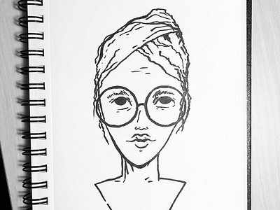 Sunday Doodle doodle draw face ink sketch woman