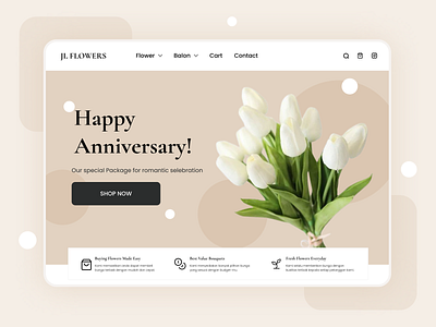 Flower Shop Main Page Redesign design flower shop main page ui web design website redesign