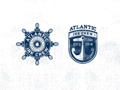 AIC Badges anchor atlantic badges crest crew ink logo nautical