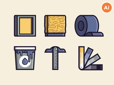 Screen-Printing Icon Freebies free freebies icons illustrations ink print screen printing squeegee tools vector