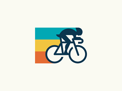 Cyclist bicycle bike cycle fitness icon illustration logo speed