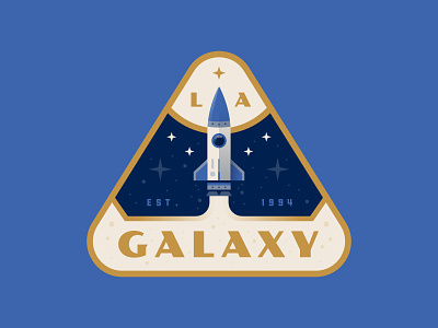 LA Galaxy badge crest galaxy illustration la logo mls patch rocket soccer space
