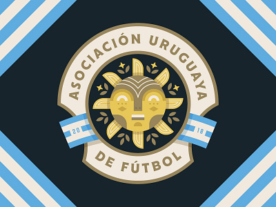 Uruguay badge crest flag illustration logo soccer sun uruguay worldcup