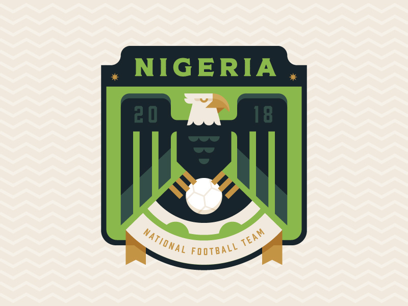 Nigeria africa crest illustration logo badge football soccer eagle nigeria