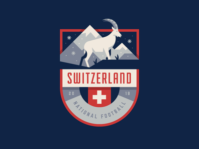 Switzerland badge crest cup ibex illustration logo soccer swiss switzerland world