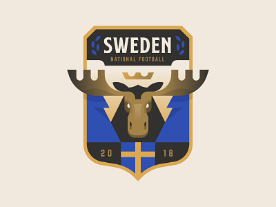 Sweden badge crest cup football logo moose soccer sweden world