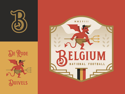 Belgium badge belgium crest cup devil football illustration logo soccer world