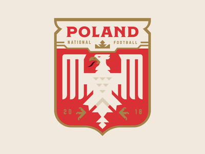 Poland badge crest cup eagle football illustration logo poland shield soccer world