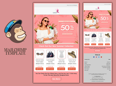 Summer Discount MailChimp Template graphic design mailchimp