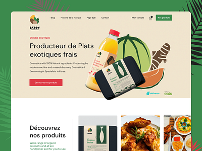 #1 Bazou UI design for an online Store - homepage branding design food graphic design shop ui vectorial