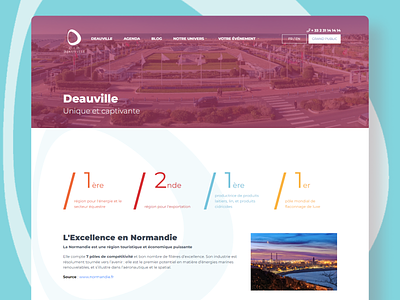 UI Design Congrès international de Deauville. branding clean graphic design ui webdesign