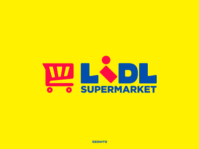 LIDL - Logo Concept brand branding design flat identity lidl logo logotype mark symbol typography vector