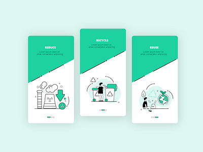 GreenApp app design mobile app onboarding