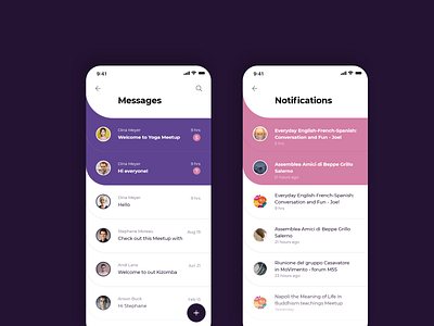 Screen message mobile app notification notification screen ui design uidesign