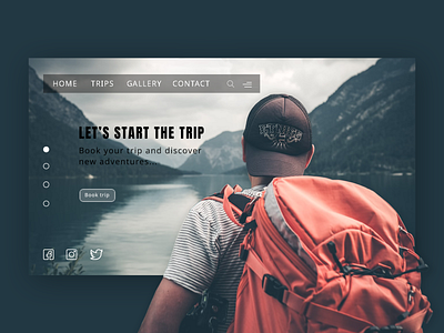 Trip book design discover journey tip travel traveling web website website design