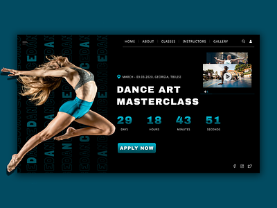 DANCE art dance dance school dance studio dancer dancers masterclass online site web web design website website design