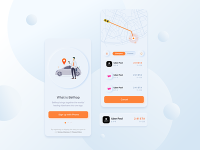 Bellhop Neumorphic style design drive neumorphic uiux ux