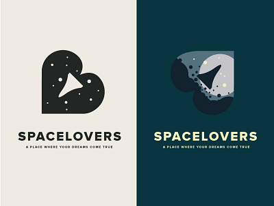 Space Lovers logo airplane brand logo lovers mark rocket space spaceship