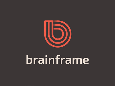 Brainframe logo for sale brain brand frame icon logo mark protection