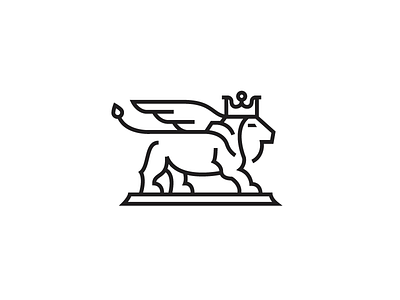 Lion lion logo mark