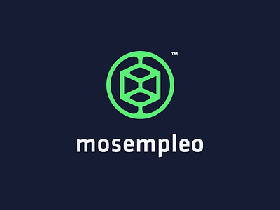 Mosempleo for sale brand cube icon incubator logo mark square