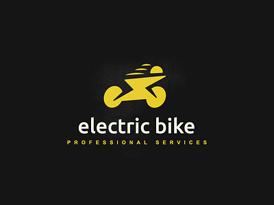 Electricbike logo bike bolt brand electric logo mark power professional services speed yellow