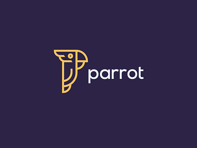Parrot / For Sale agency bird brand designer for hire icon logo mark parrot simple