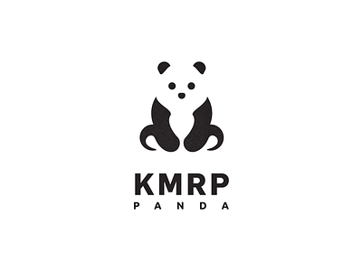 Panda logo / FOR SALE animal logo love mark negative panda space