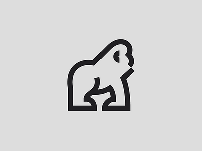 Gorilla pt. 3 animal brand for gorilla hire identity job line logo mark