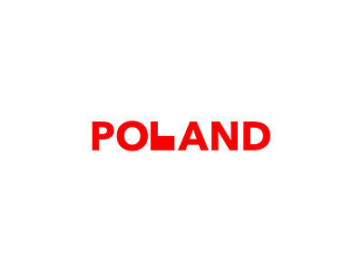 Poland wordmark + Flag brand flag logo mark poland wordmark