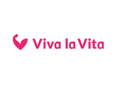Viva la Vita approved logo approved brand branding colour fitness gym logo mark pin typography v vita