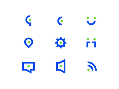 Iconset brand branding icon icons identity key logo mark set strong visual work