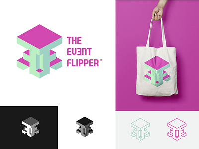 Event Flipper III branding building design event hire icons identity job logo party work