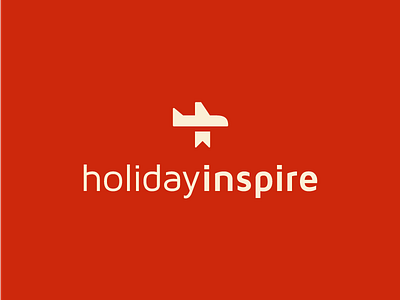 Holidayinspire Logo airplane book bookmark brand guide holiday inspire logo mark travel trip