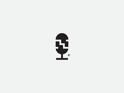 Loudbasements Logo Design Concept III / For sale basements loud microphone music stairs volume