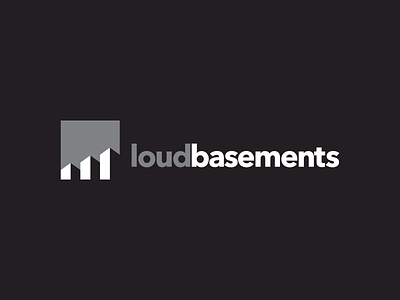 Loudbasements Approved Logo Design bars basements brand branding label logo loud mark music record sound volume